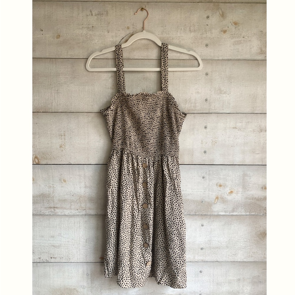 Leopard print mini dress